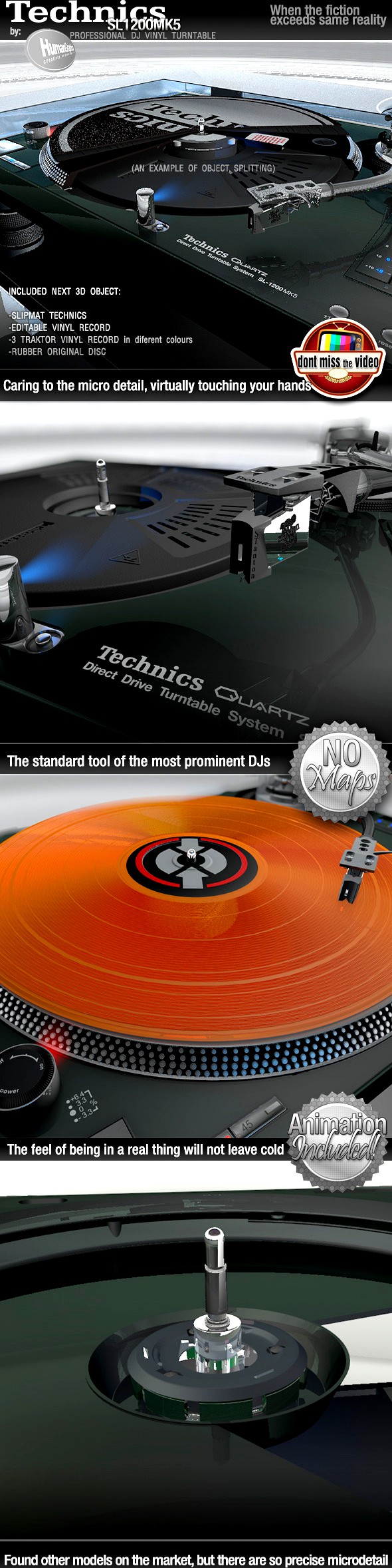 Realistic Turntable Technics SL1200MK5G