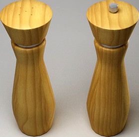 Wooden salt and pepper mill