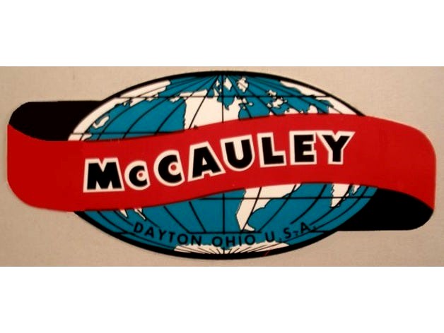 Vintage McCauley Corporation Logo Sign Litho #2 by chryslerjunkandstuff