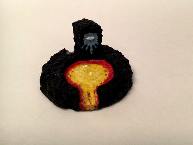 Miniature Lava Pool w/ Sacred Symbol by melabam