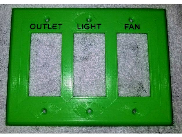 Customizable 1 to 4 Gang Wall Switch Plate by garyd9