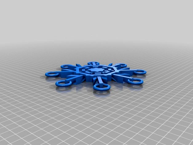 BlocksCAD Snowflake 1 by 3DDreamBox