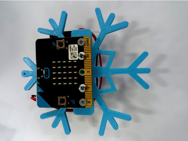 BBC microbit snowflake Christmas decoration by Vlastimil3