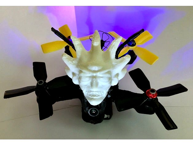 Evil Rick Head FPV antenna protector by FPVCoco