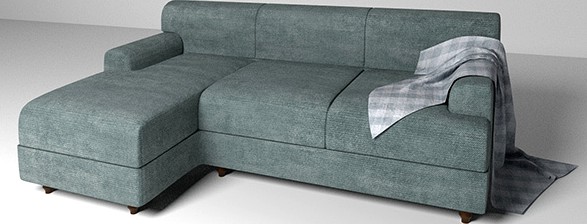 Velvet fabric sofa