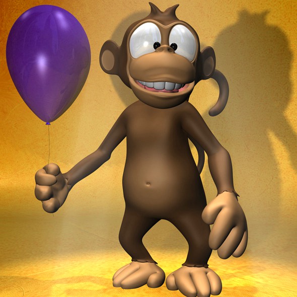Cartoon monkey RIGGED