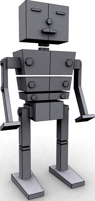 Low Poly Box Robot