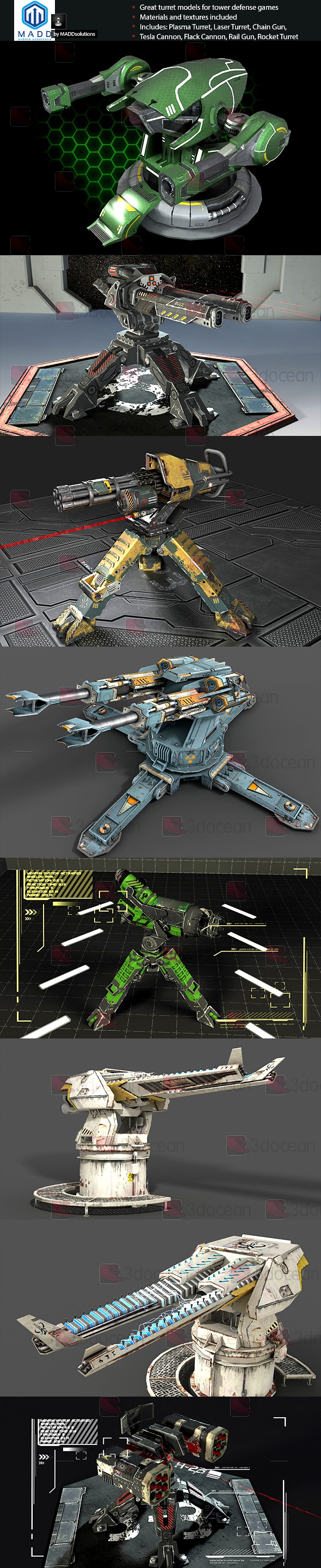 Turrets Pack - Tower Defense Pack