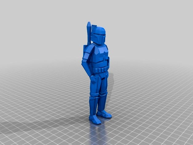 low poly Boba Fett by Hatsyflatsy