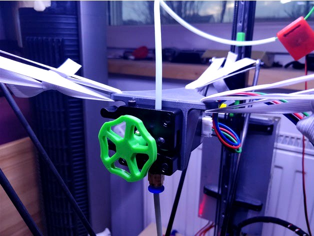 Anycubic Kossel flying extruder mount by Zeroflow