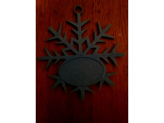 Snowflake Christmas Ornament With a Space for Writing by PintsizedSix40