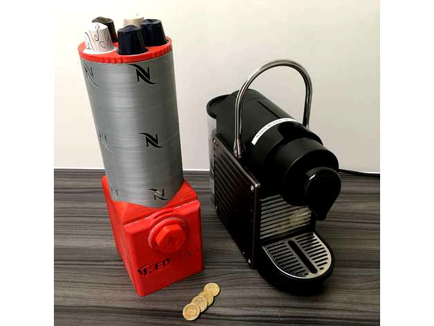 Nespresso Pod Dispenser WIth Coin Slot by Redstack