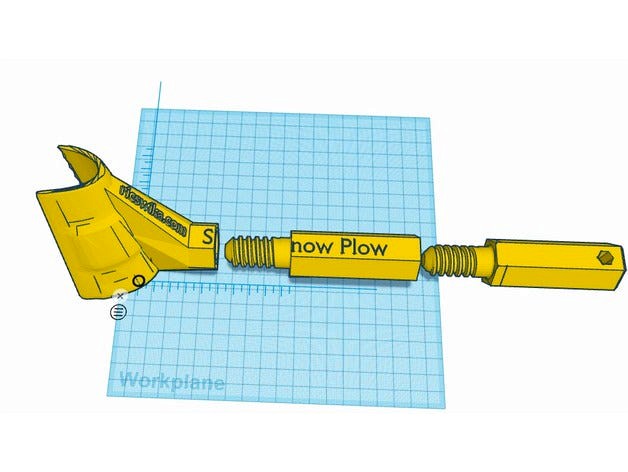 Snow plow - 3 part print by 3DPrinthings