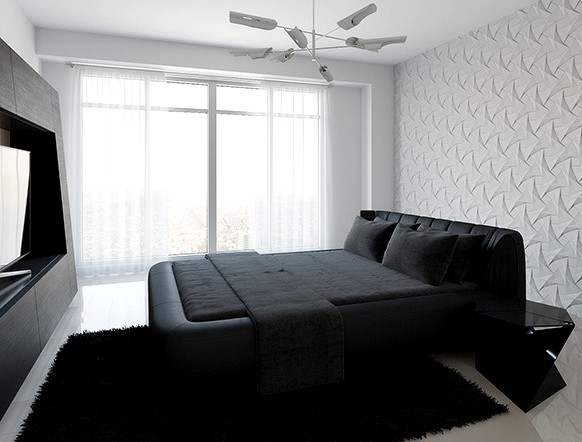 Realistic Interior Scene + PSD File - Bedroom 001