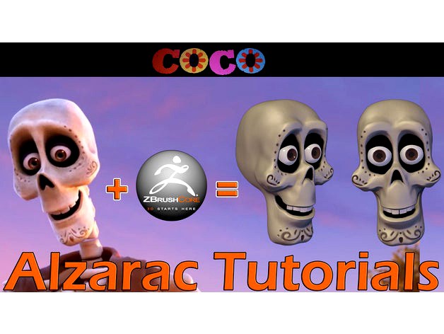 Pixar COCO skull by alzarac