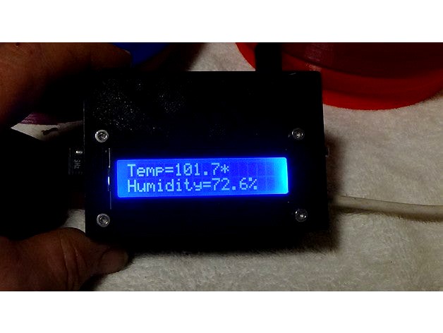 Pi 3 Data Logger Case With 1602 LCD Lid by NCHippy
