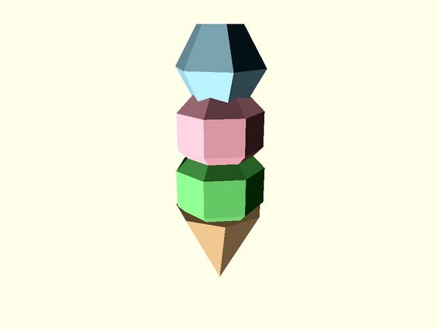Ice cream 3D design by cmscolts