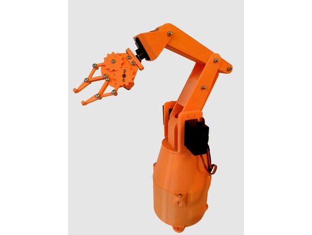 3D printed 5-axis Robot Arm (Servo Driven) by isaac879