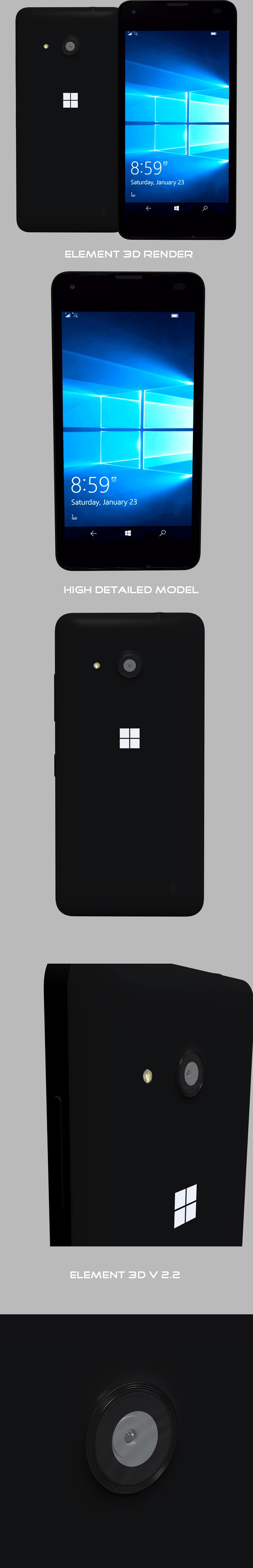 Element3D – Microsoft Lumia 550 Black