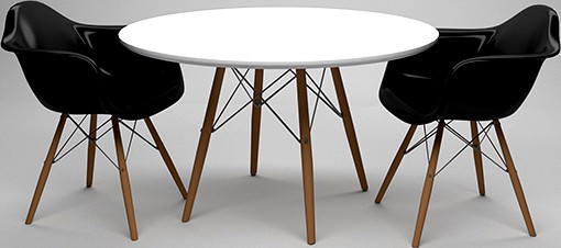 Eames table and chairs