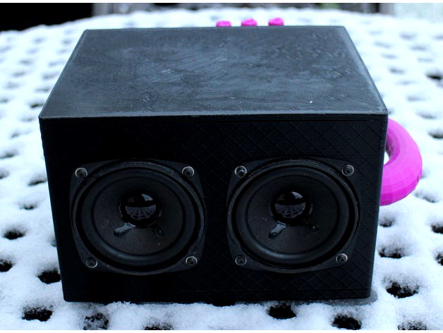 Stereo Speaker Box (3" FRS 8 Visaton and similar) by Teslahed