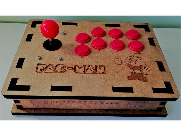 Joystick arcade compatible con Raspberry  by Caracter_Maker