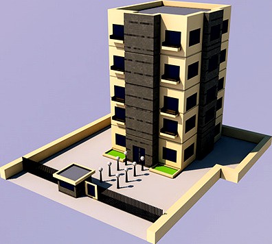 Low Poly Apartment (Ready to Render)