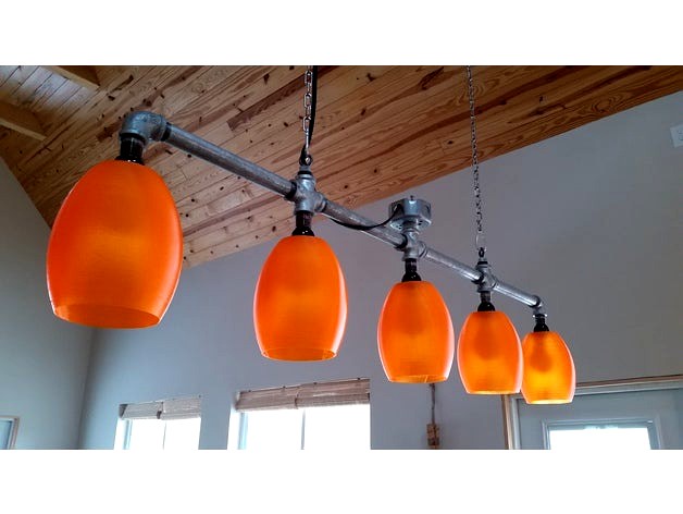 Simple LED Lamp Shade with standard 1.5" Hole by ThinkSolutions