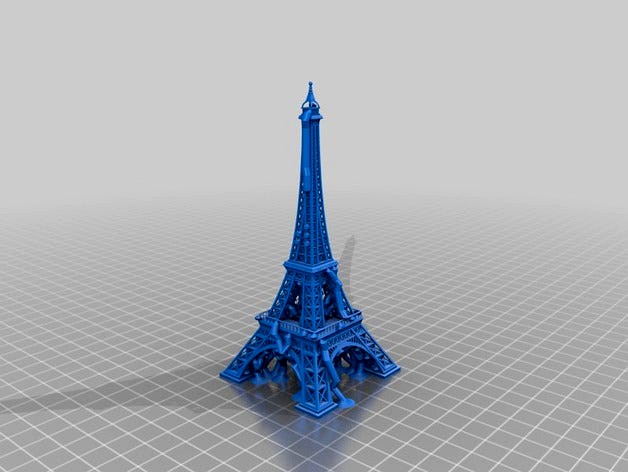 Eiffel Tower w/ Supports by Tlw218