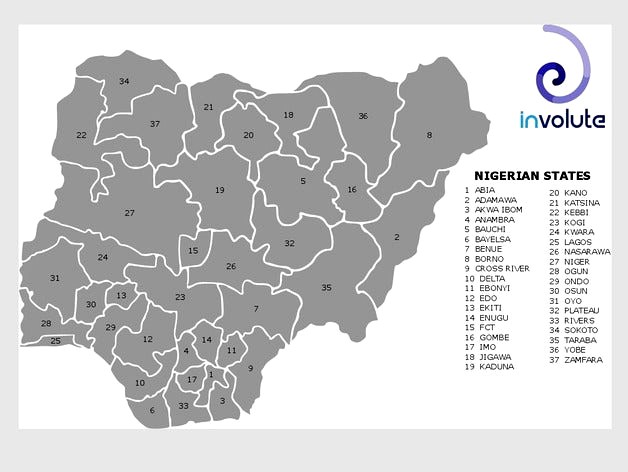 Map Puzzle of Nigerian States by unibrow