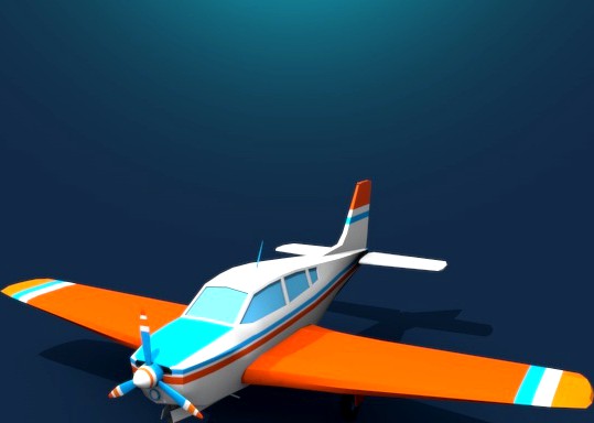 Plane Low Poly (rigged)