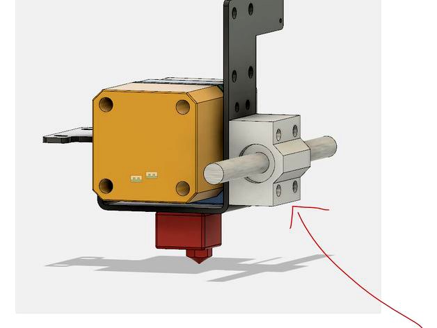 Wanhao i3 Plus extruder block designer's placeholder [Added block at the back] ready for the next guy by EUCGUY