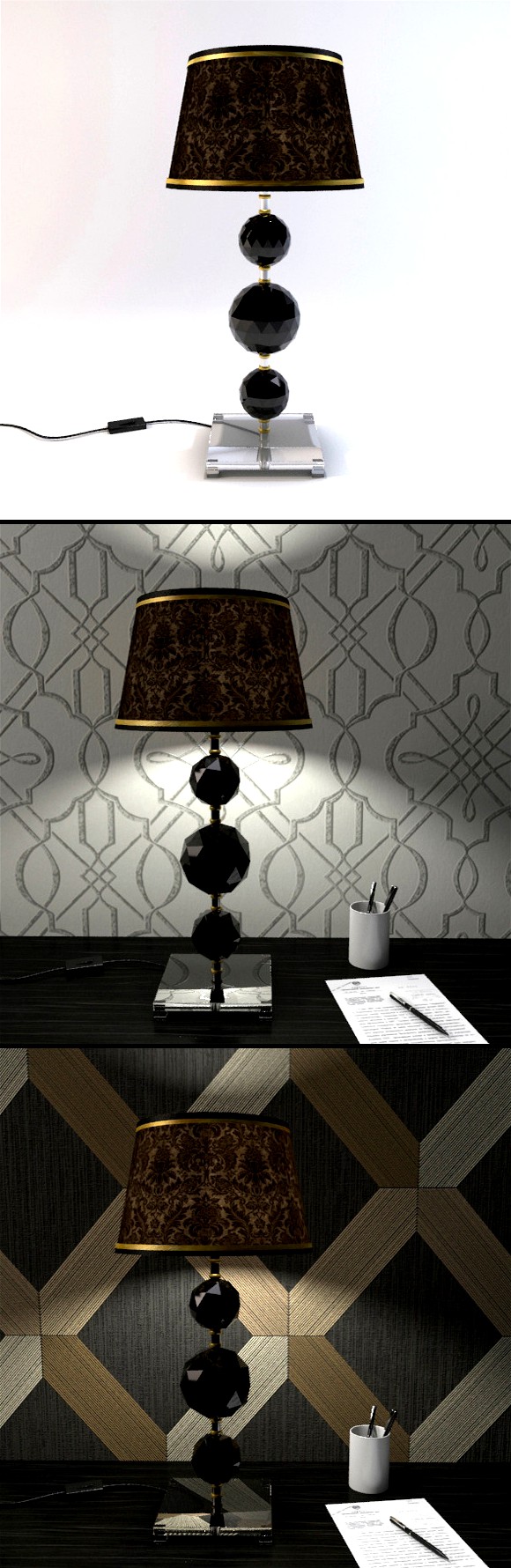 Glass Geosphere Table Lamp #1