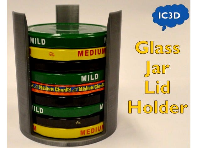 Jar Lid Holder by ImaginationCreation3D