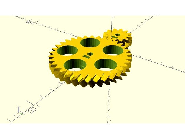 Parametric Slim Herringbone Gear Set With Embedded Setscrew And Helix Angle by gezz