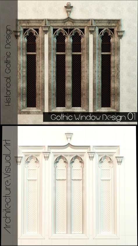 Gothic Style Window 01