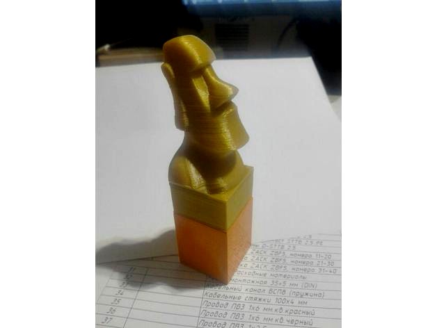 Moai lego duplo brick by DarthCorvus