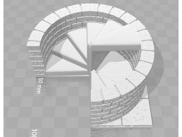 OpenForge 2.0 Cut Stone Spiral Staircase 4x4 internal up & down by AramilLiadon