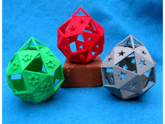 Holiday Ornaments based on a Truncated Octahedron   by pmoews