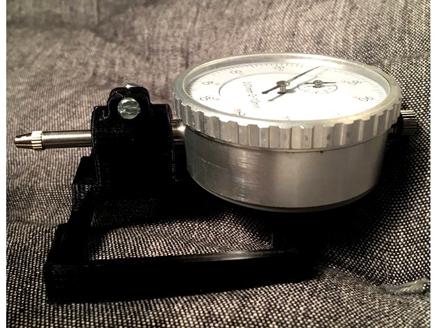 CR-10 Dial Indicator Holder for a dial indicator with thicker back by ekstrand