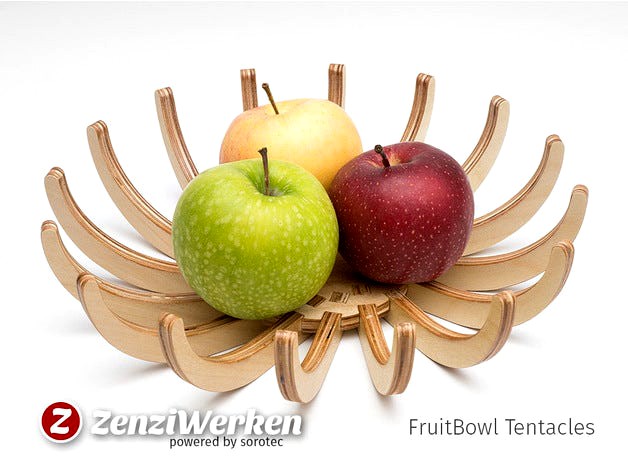 FruitBowl Tentacles cnc/laser by ZenziWerken