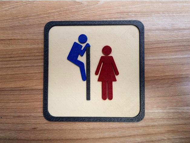 Toilet sign multicolor by Tomeek