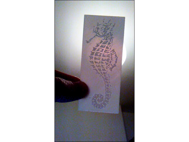 Seahorse Lithophane by qppddb