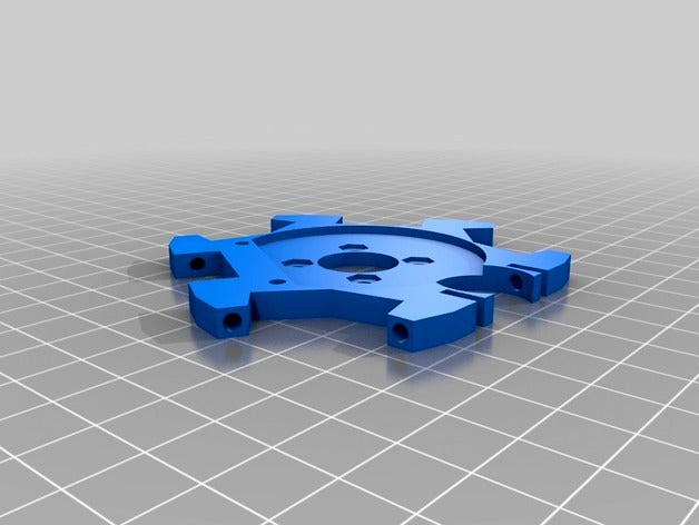 E3D v6 hot end mount for Anycubic Linear Plus by Nebbo