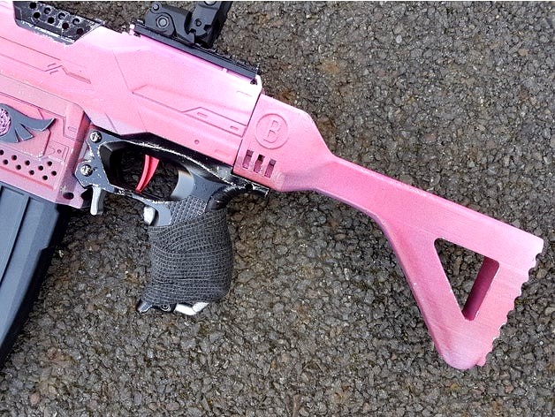 Nerf MP5 PDW Stock Like (3 part easy print remix) by Z0r4n