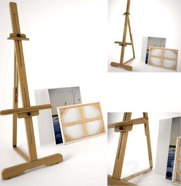 easel and the screen to paint