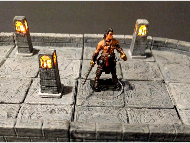 Standing lamp - LED earring light - 28mm gaming by ecaroth