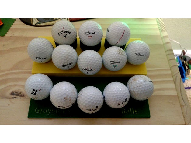 Golf Ball Display - 13 Golf balls by dellrio