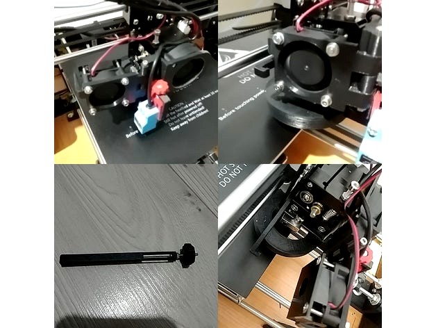 Anet A8 Extruder Fan open, adjustable handle for automatic leveling sensor by przybora