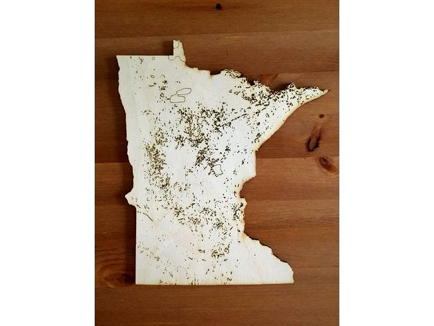 Minnesota Lakes Map by jthorson2